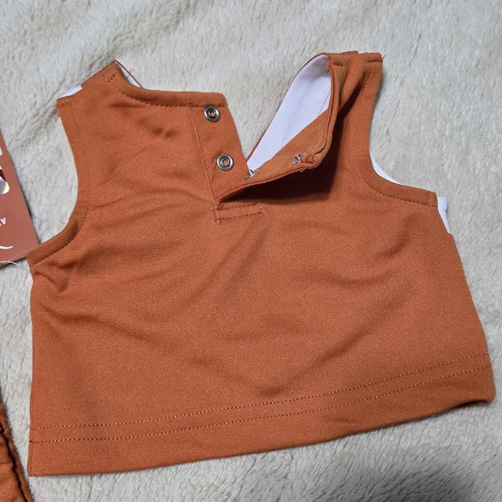 University of Texas Longhorns Cheerleader Outfit UT Baby 2 Piece Cheer, 3m  NEW - Picture 11 of 15